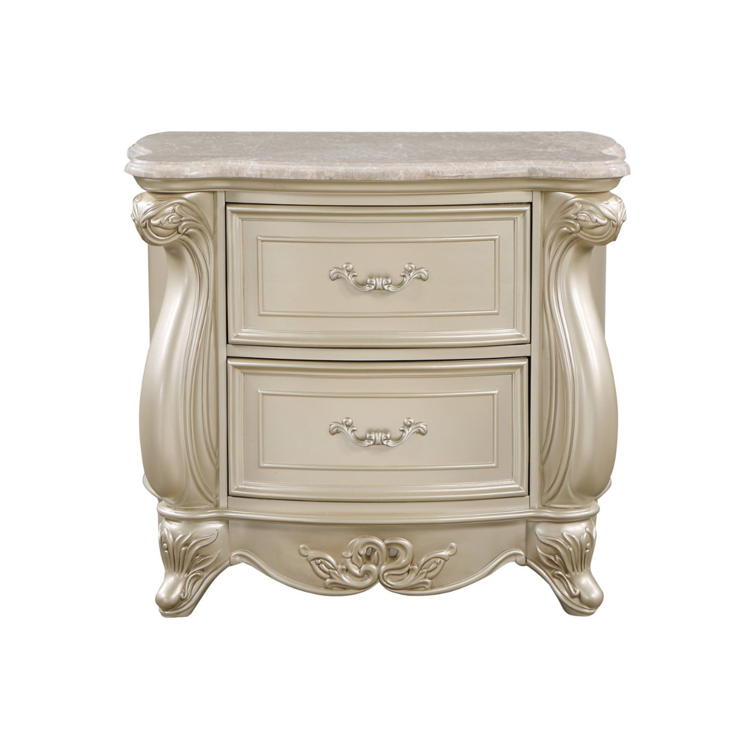 Moniqueen Marble Top Nightstand