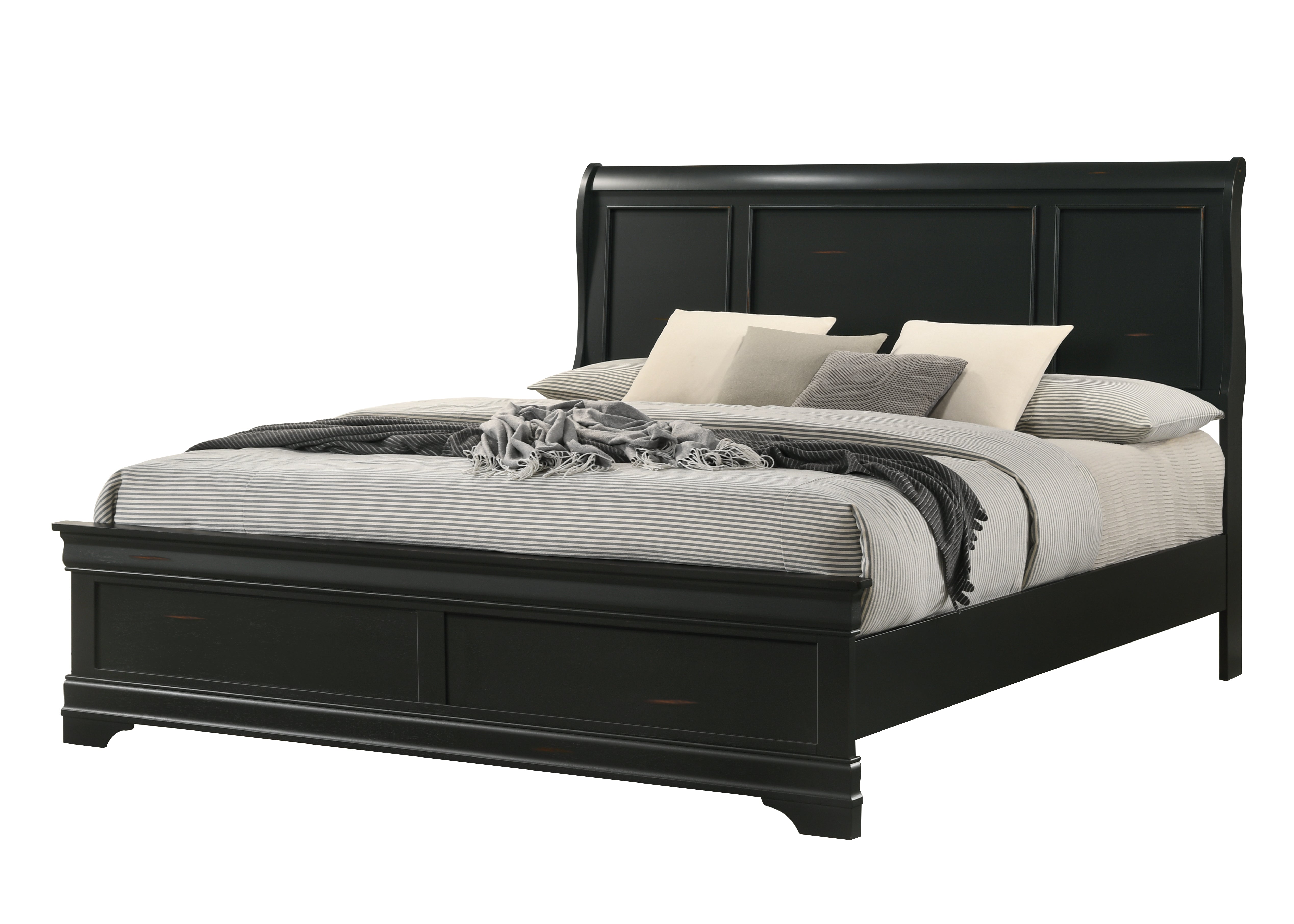 Logan Queen Bed with Dresser Mirror and Nightstand
