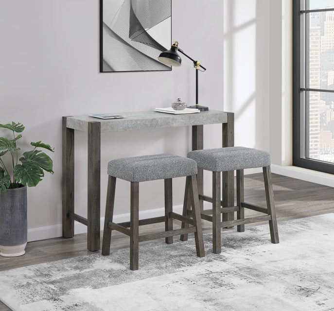 Rachel Bar Table Set with Two Stools