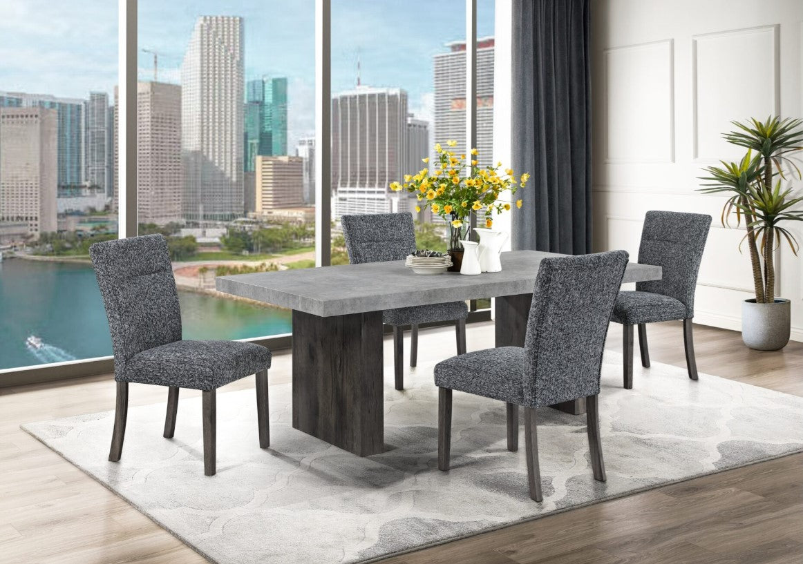 Philip Dining Table with 4 Dining Chairs