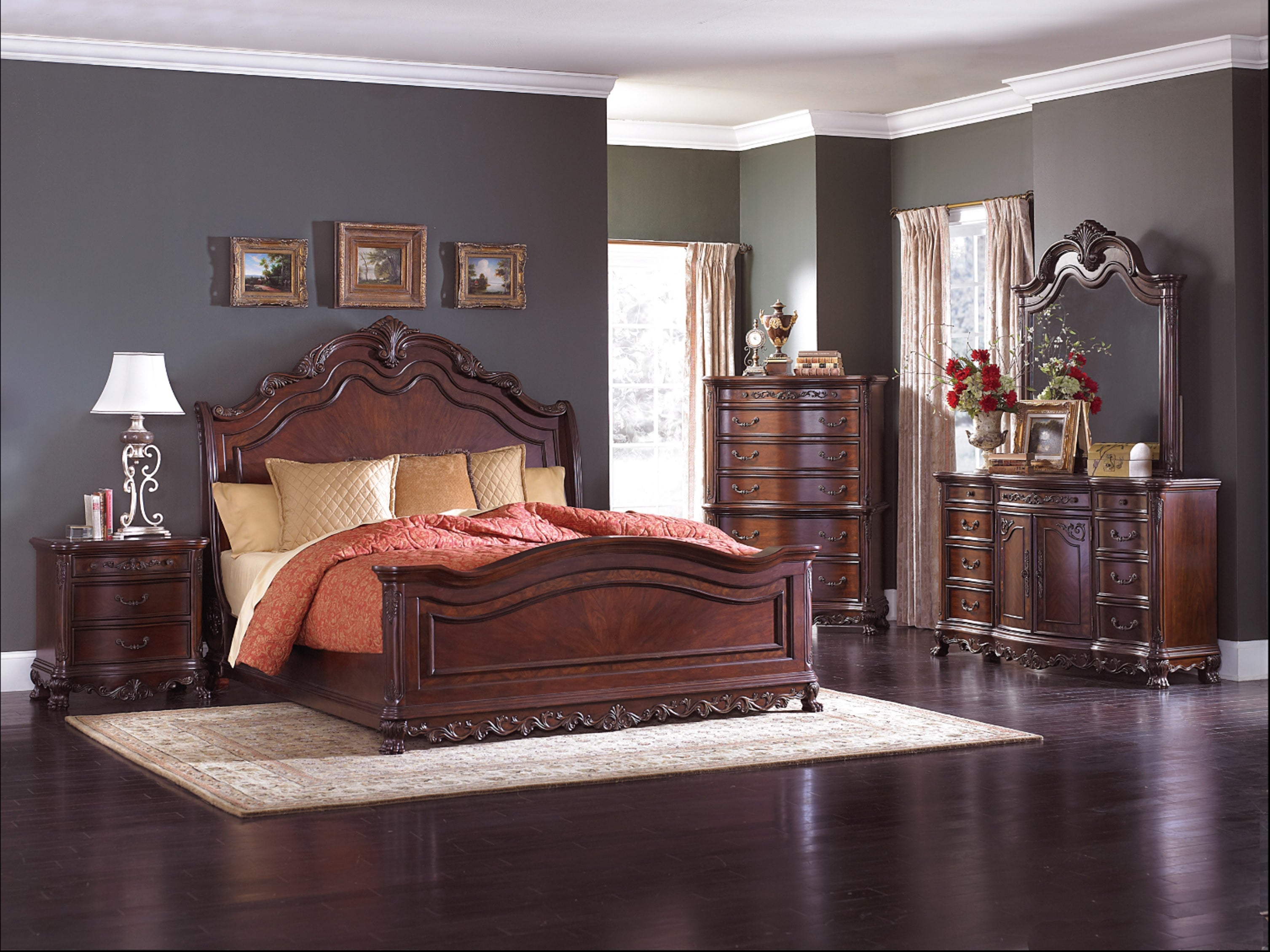 Deryn Park King Sleigh Bed
