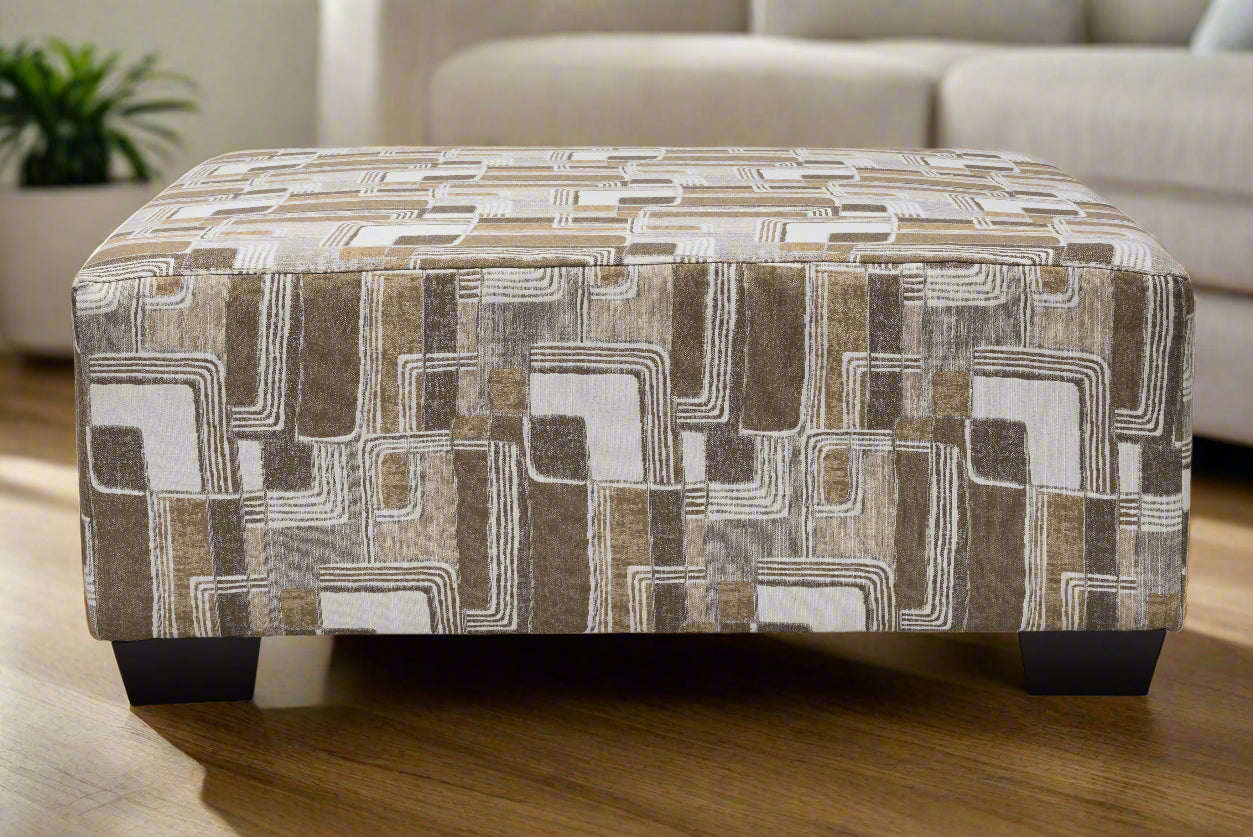 Galactic Parchment Accent Ottoman