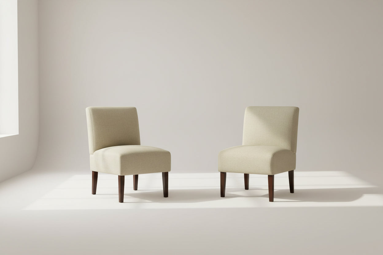 Arabella Set of 2 Beige Accent Chairs