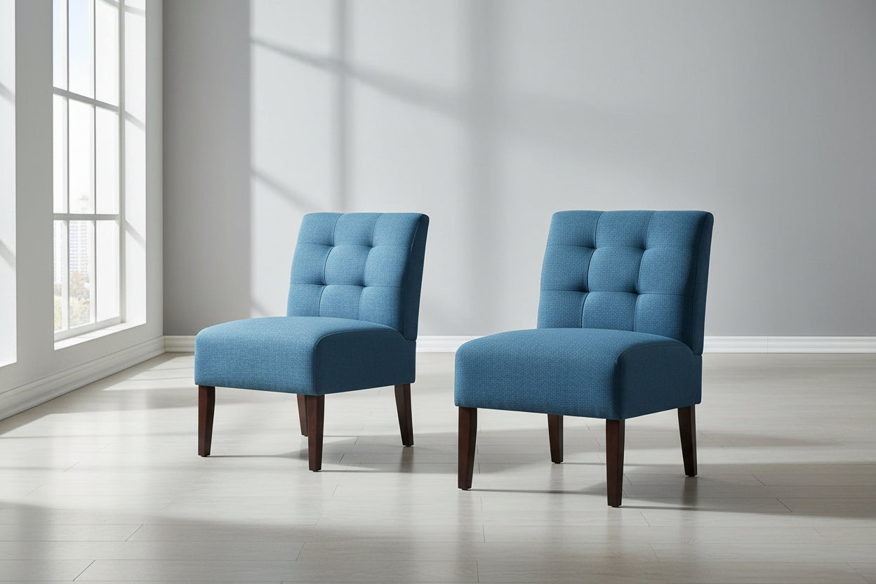 Arabella Set of 2 Blue Accent Chairs