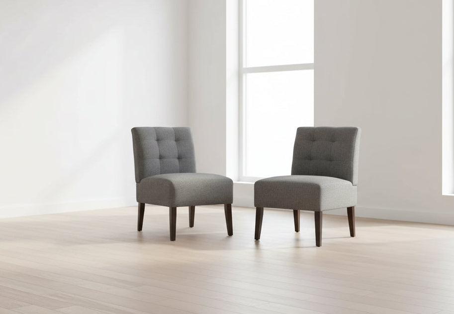 Arabella Set of 2 Gray Accent Chairs