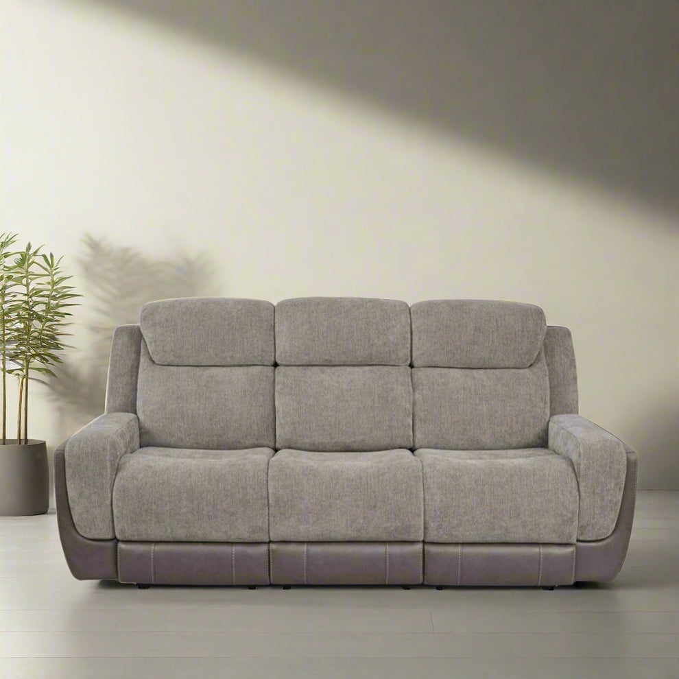 Eaden - Power Sofa With Sleeper - Gray Chenille