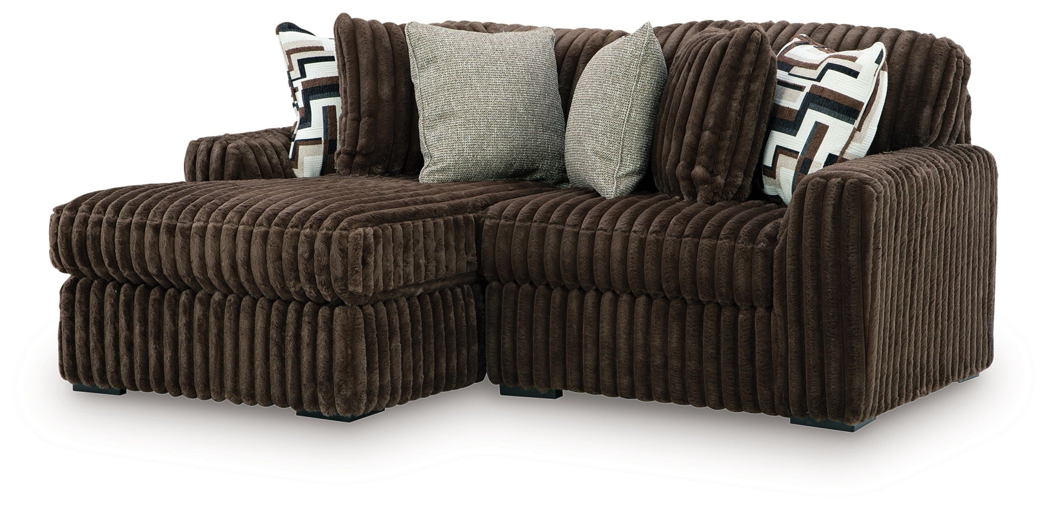 Midnight-Madness - 2-Piece Sectional With LAF Corner Chaise - Chocolat