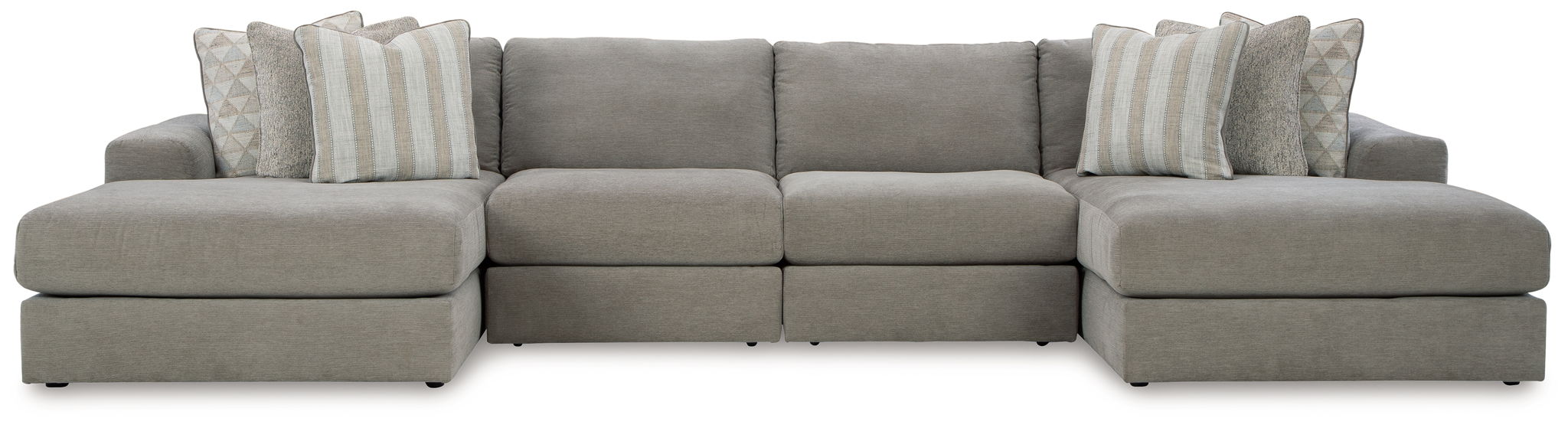 Avaliyah - 4-Piece Double Chaise Sectional - Ash