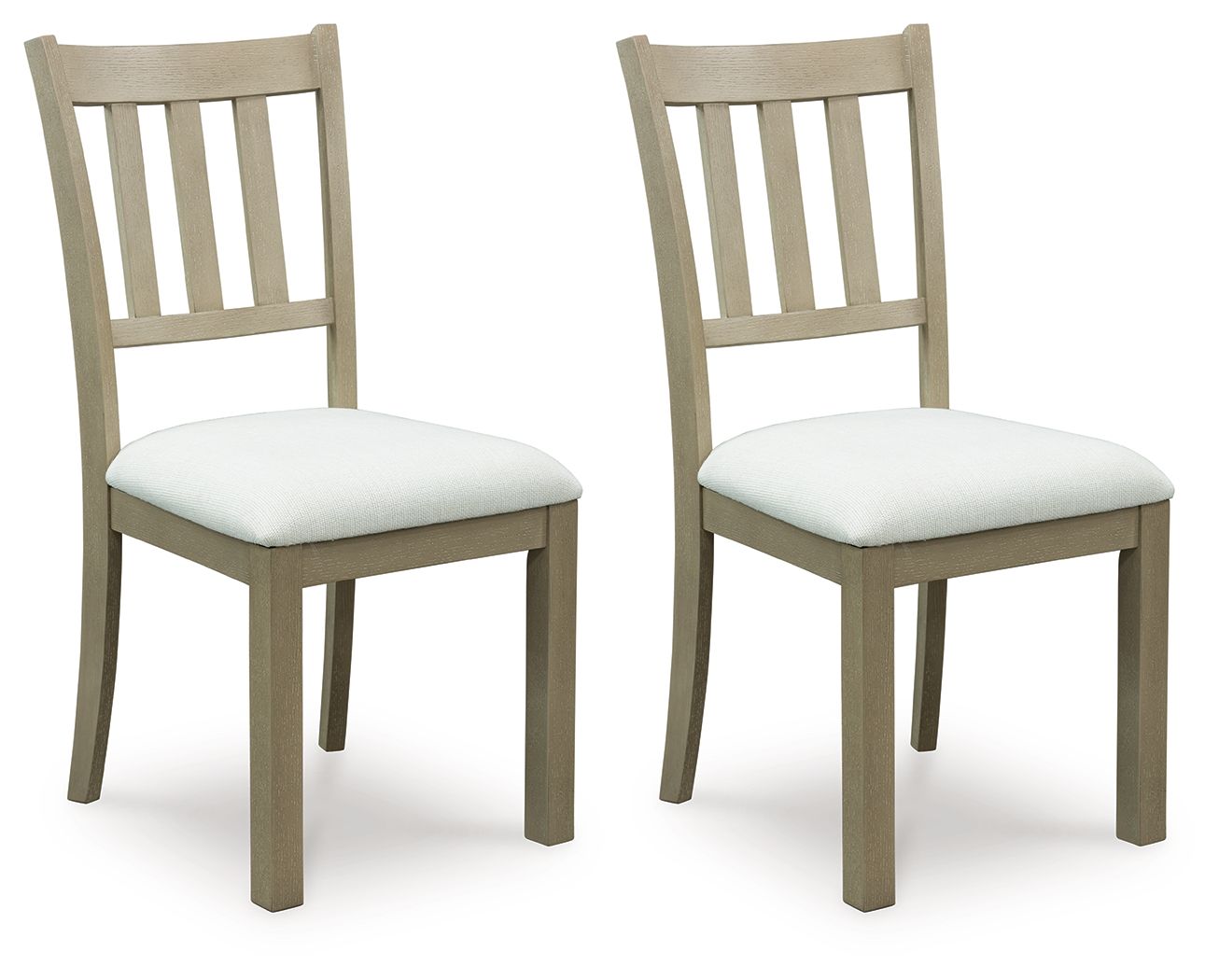 Calmoro - Dining Upholstered Side Chair - Off White / Gray