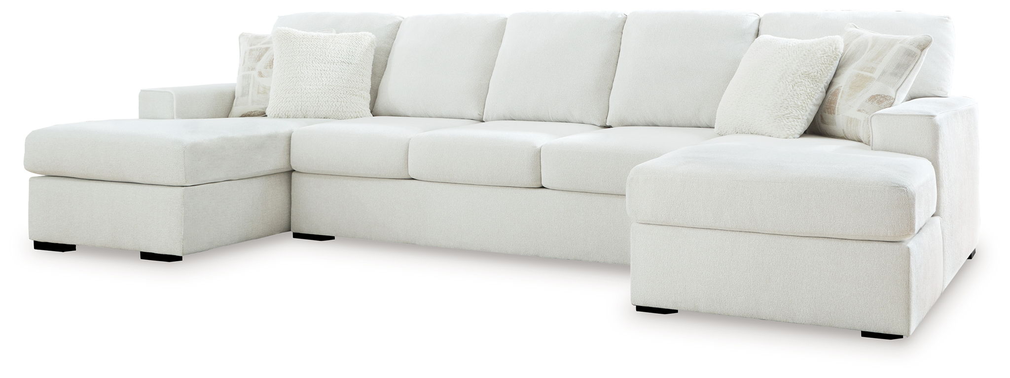 Leighelli - 3-Piece Sectional With Chaises - Ivory