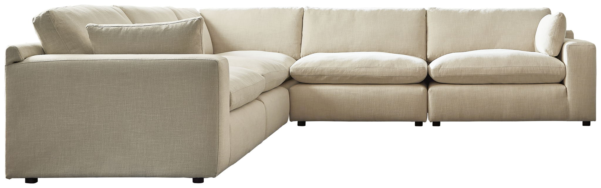 Elyza - Corner Chairs 5 Pc Sectional - Linen