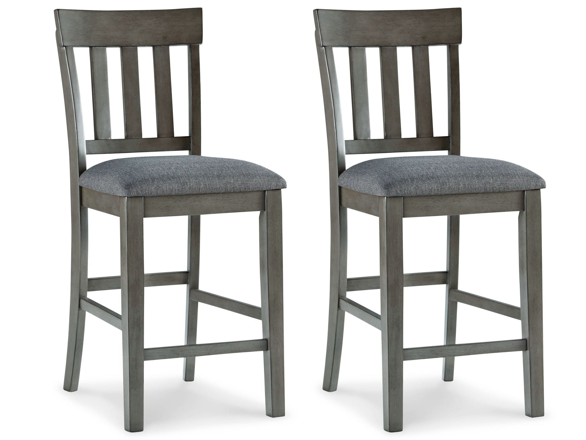 Hallanden - Upholstered Barstool (Set of 2) - Black / Gray