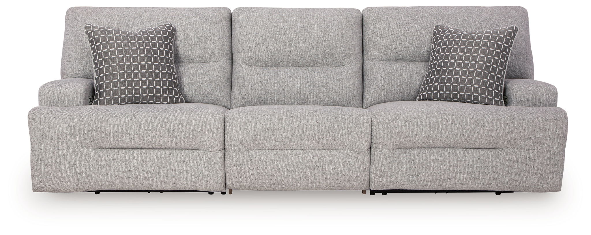 Acklen Place - 3-Piece Power Reclining Sectional Sofa - Pewter
