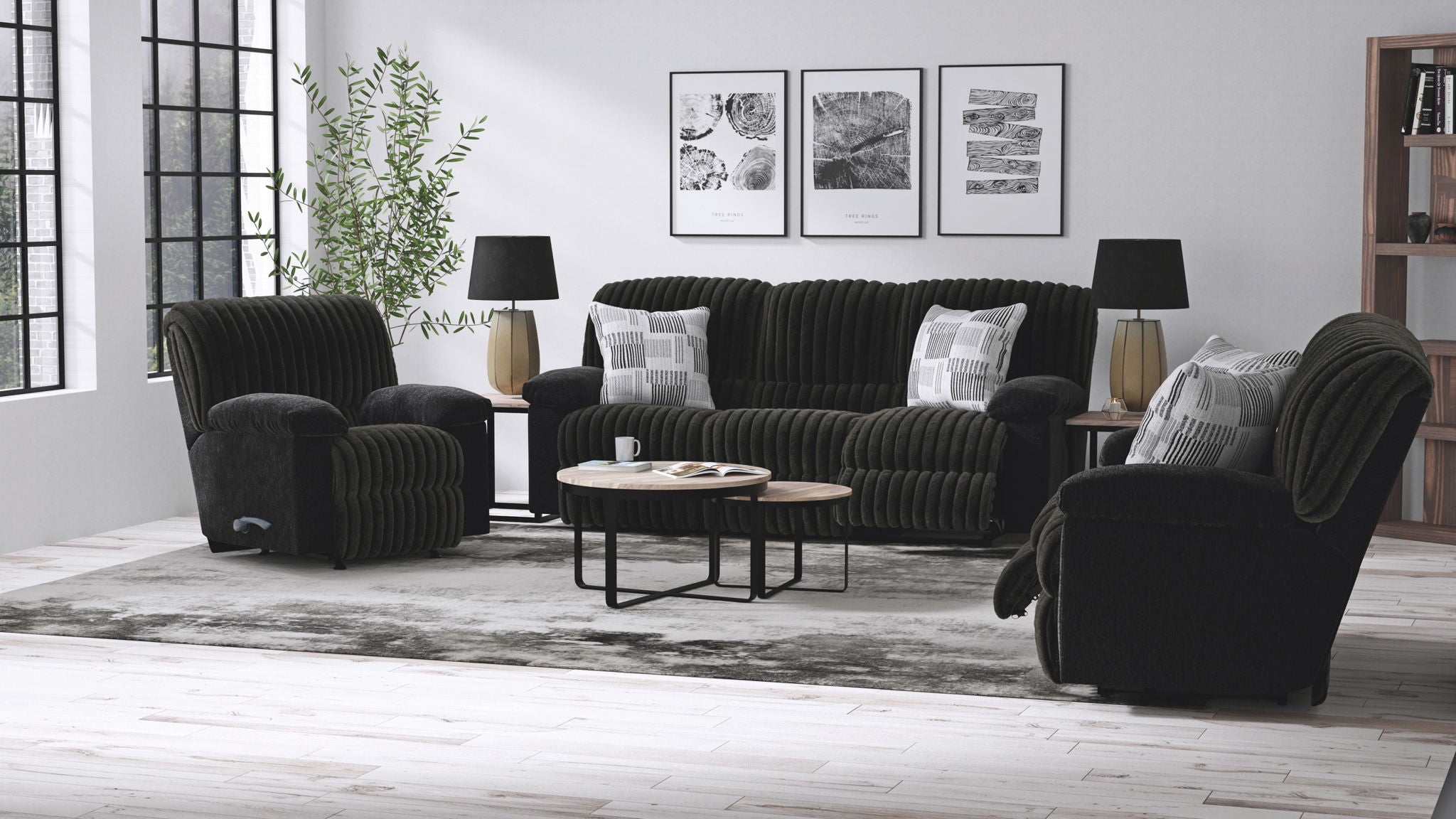 Comet - Lay Flat Reclining Sofa - Black
