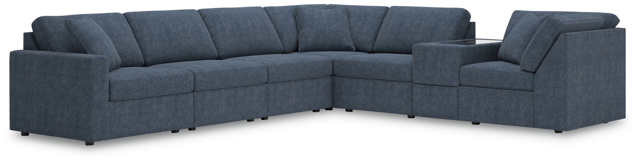 Modmax - 7-Piece Sectional With Storage Console And Laf Corner Chair - Ink