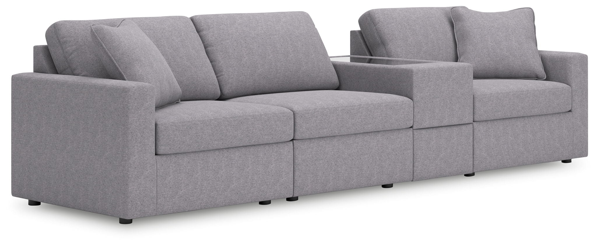 Modmax - 4-Piece Sectional With Storage Console - Granite