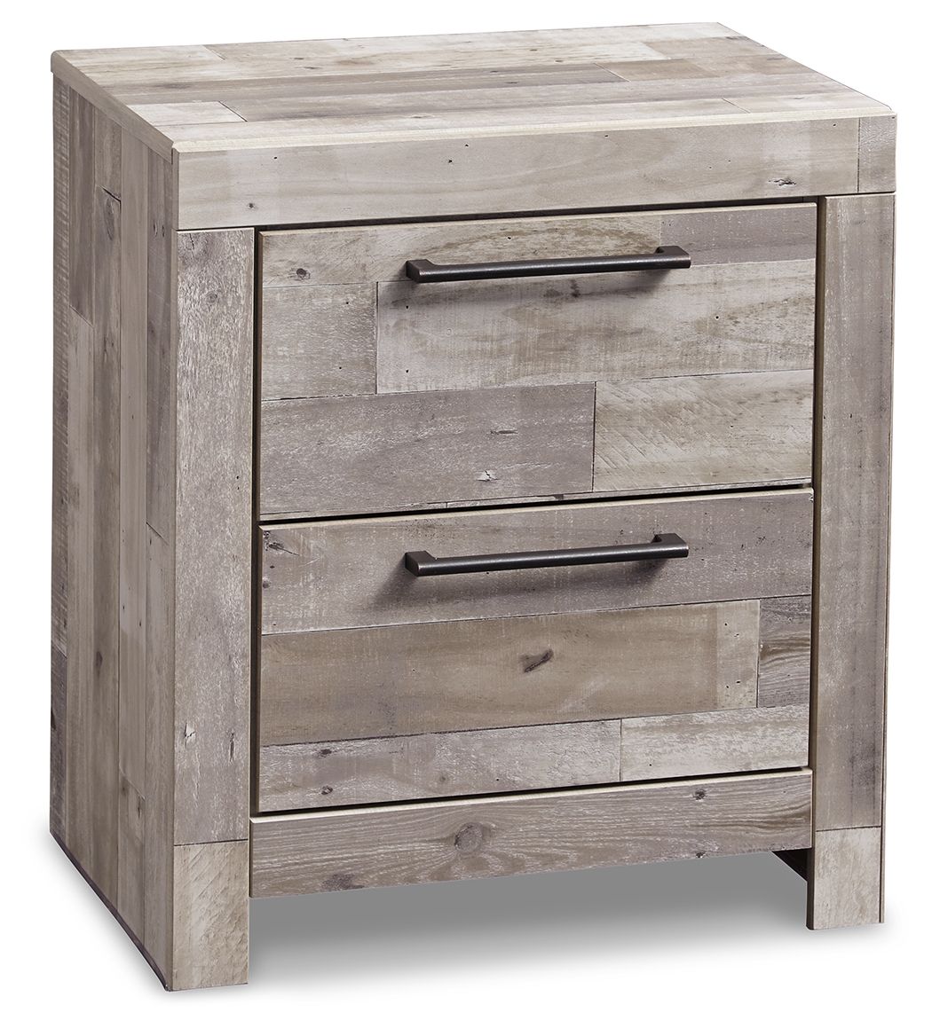 Effie - Two Drawer Night Stand - Whitewash