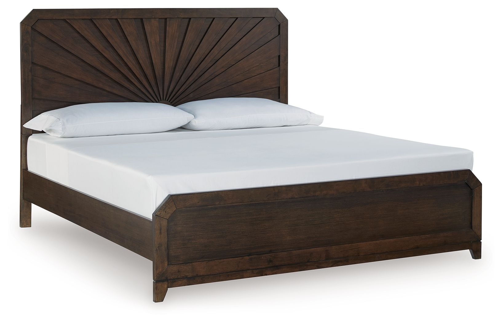 Tandisport - California King Panel Bed - Dark Brown