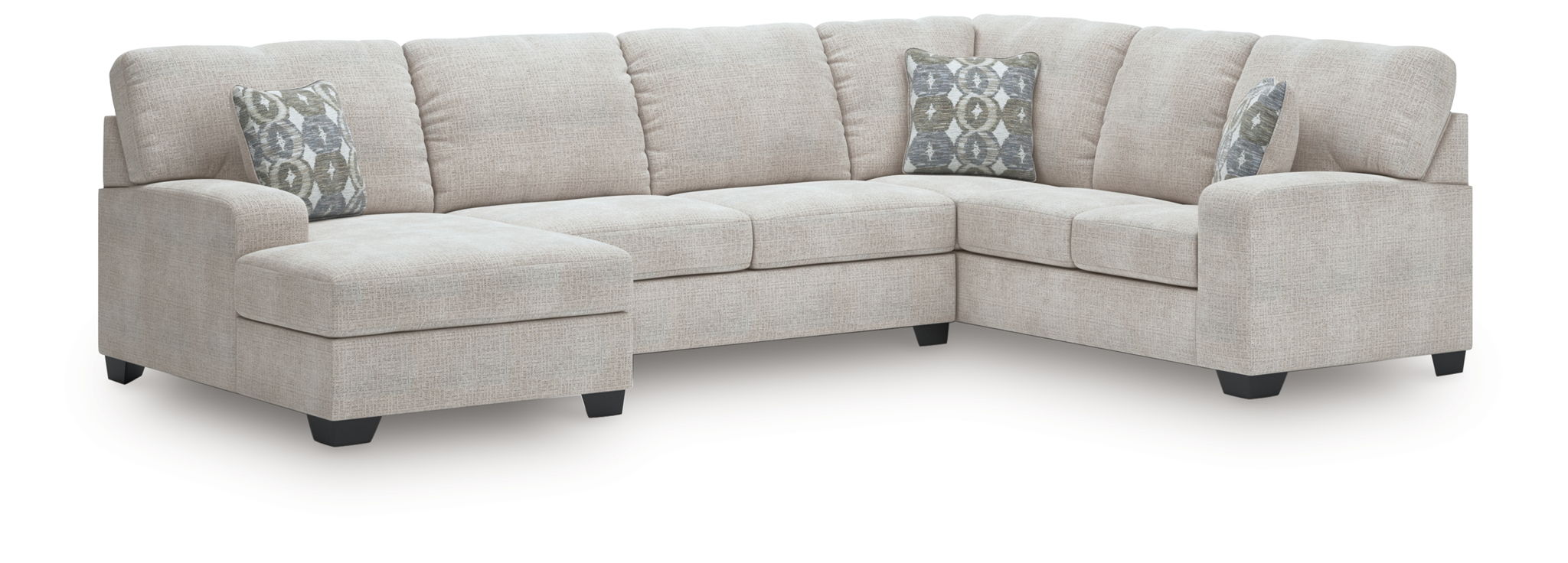 Rodington - 3-Piece Sectional With LAF Corner Chaise - Concrete