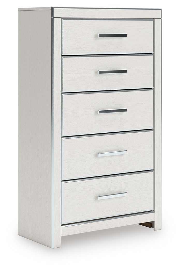 Birmonton - Five Drawer Chest - White