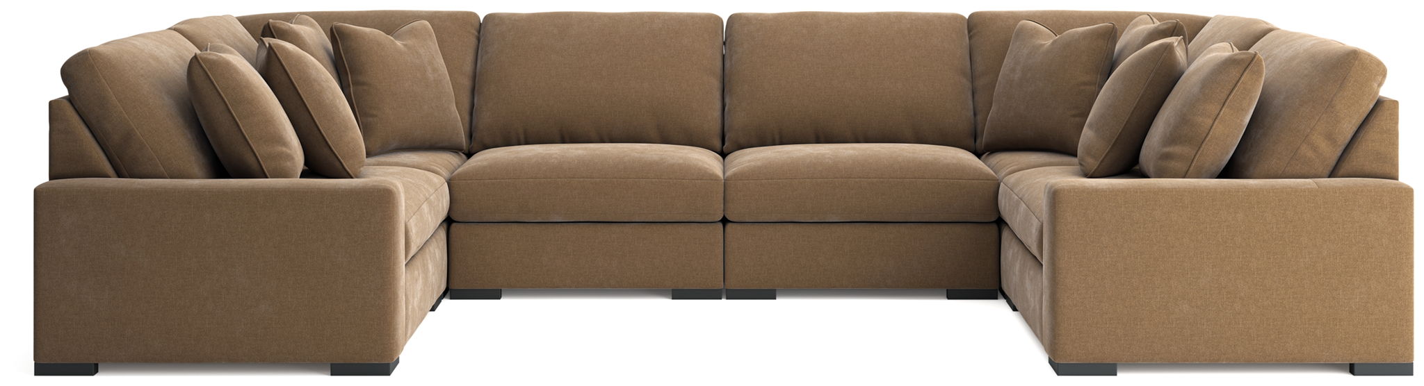 Calden - 6-Piece Sectional With 2 Armless Chairs - Sable