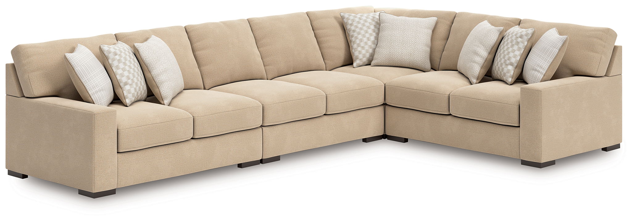 Larce - 4-Piece Sectional With Laf Loveseat And With Raf Loveseat - Dune