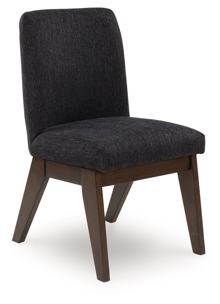 Kendamor - Dining Upholstered Side Chair - Dark Brown