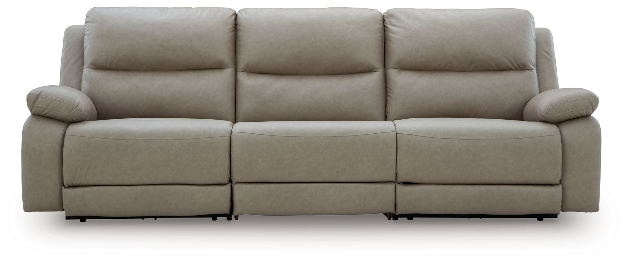 Brannigan - 3-Piece Power Reclining Sectional - Pebble