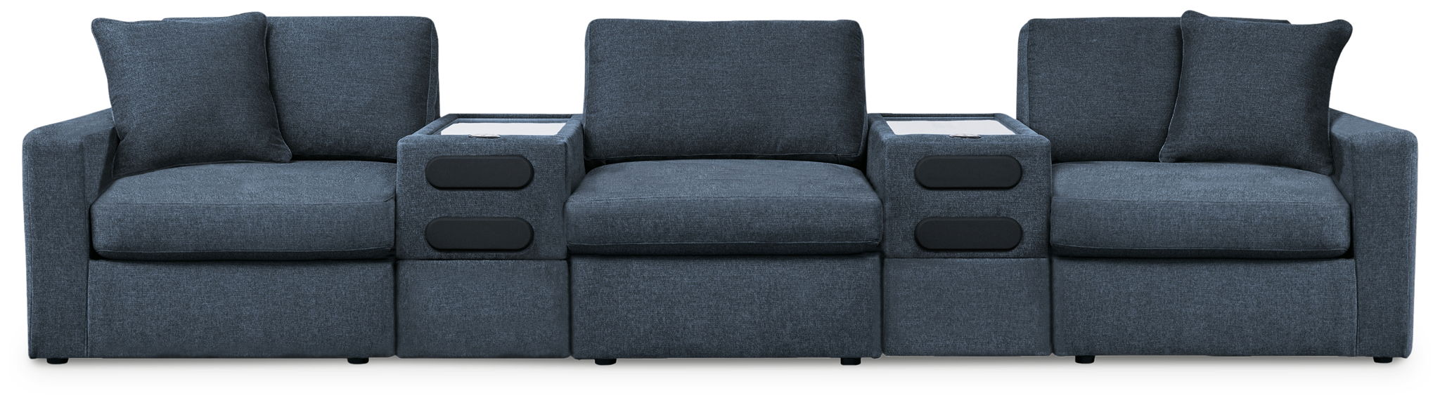 Modmax - 5-Piece Sectional With 2 Audio System Consoles - Ink