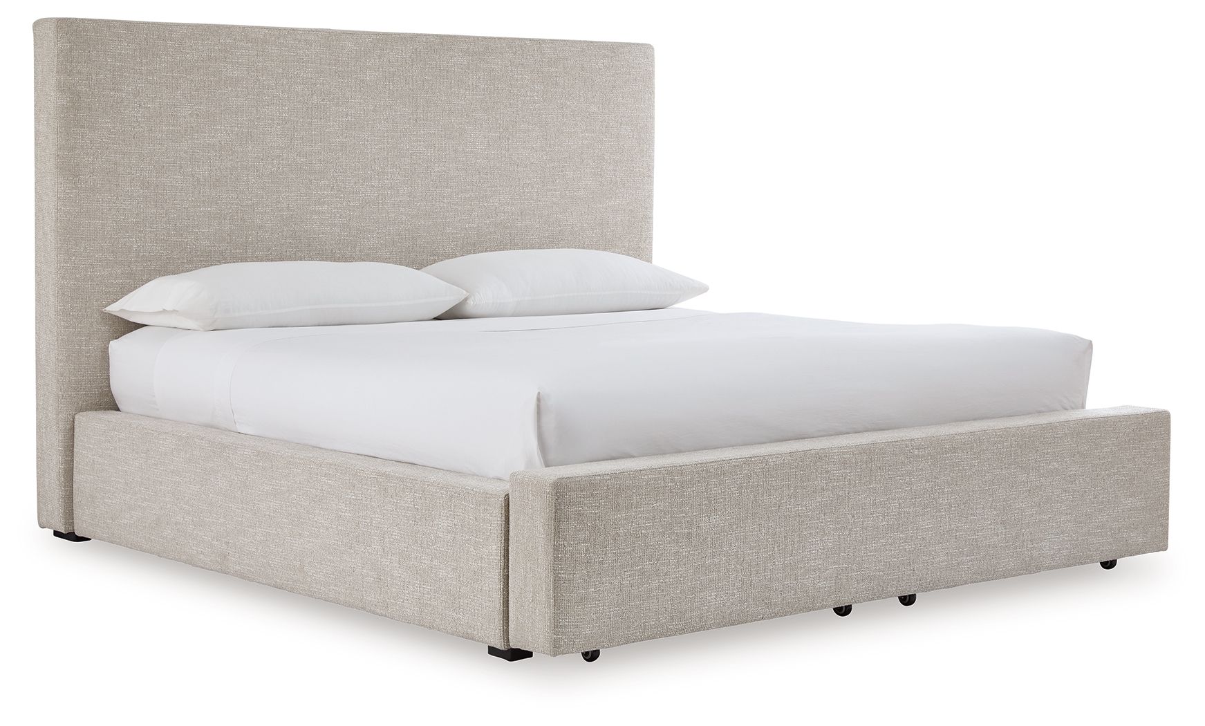 Kristiland - Queen Upholstered Storage Bed - Light Brown