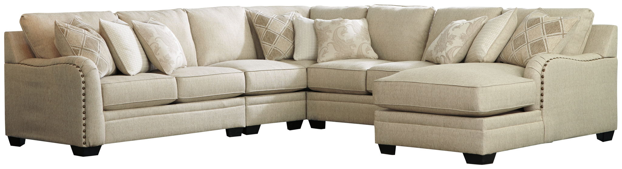 Luxora - Left Arm Facing Corner Chaise 5 Pc Sectional - Beige