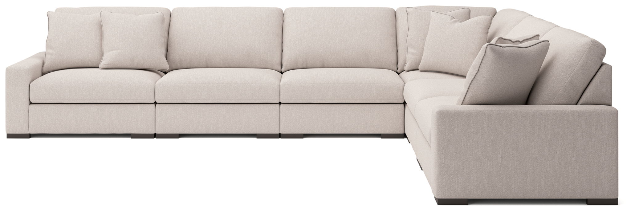 Calden - 6-Piece Sectional With 3 Armless Chairs - Oyster