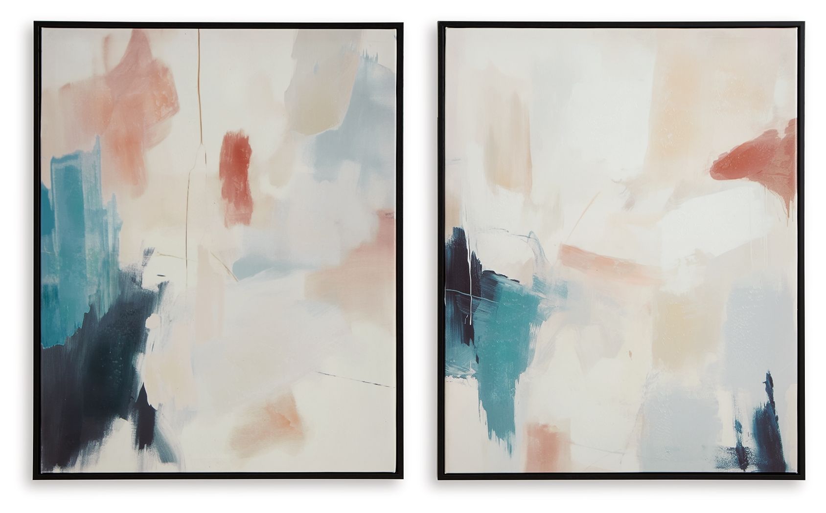 Caldish - Wall Art Set - Blue / White / Pink