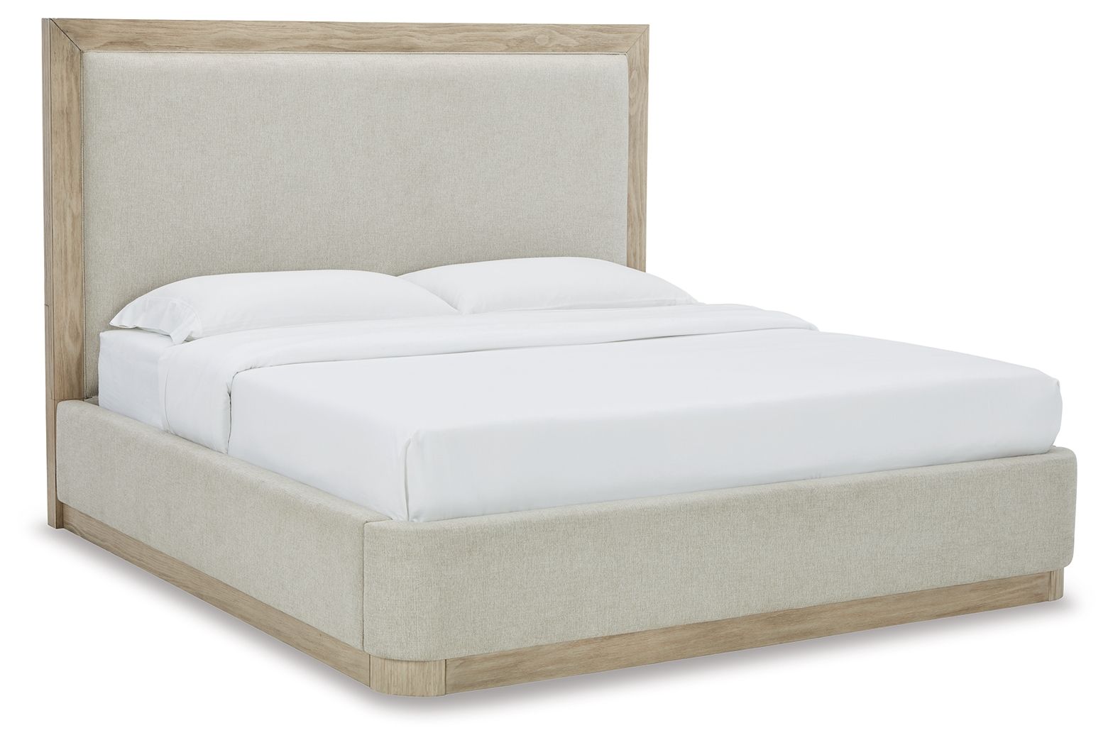Hennington - Queen Upholstered Bed - Bisque