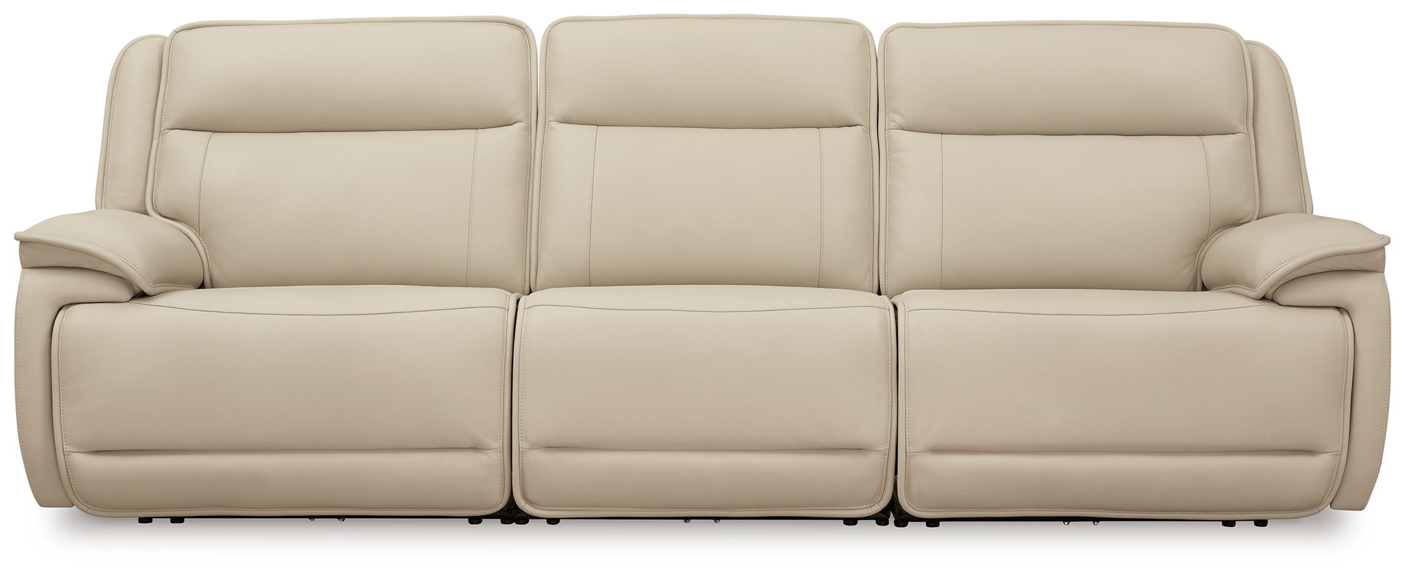 Double Deal - 3-Piece Power Reclining Sofa Sectional - Almond