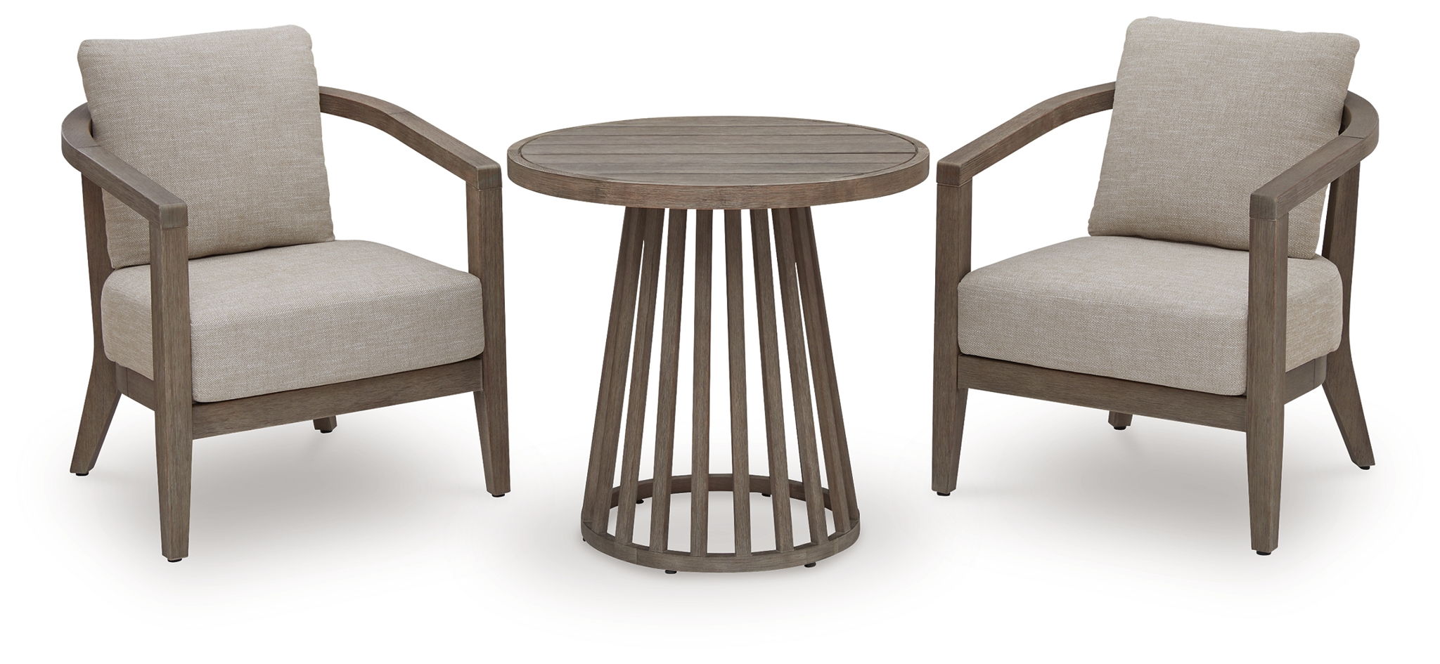 Sunset Lake - Outdoor Chairs With Cushions/Table (Set of 3) - Beige