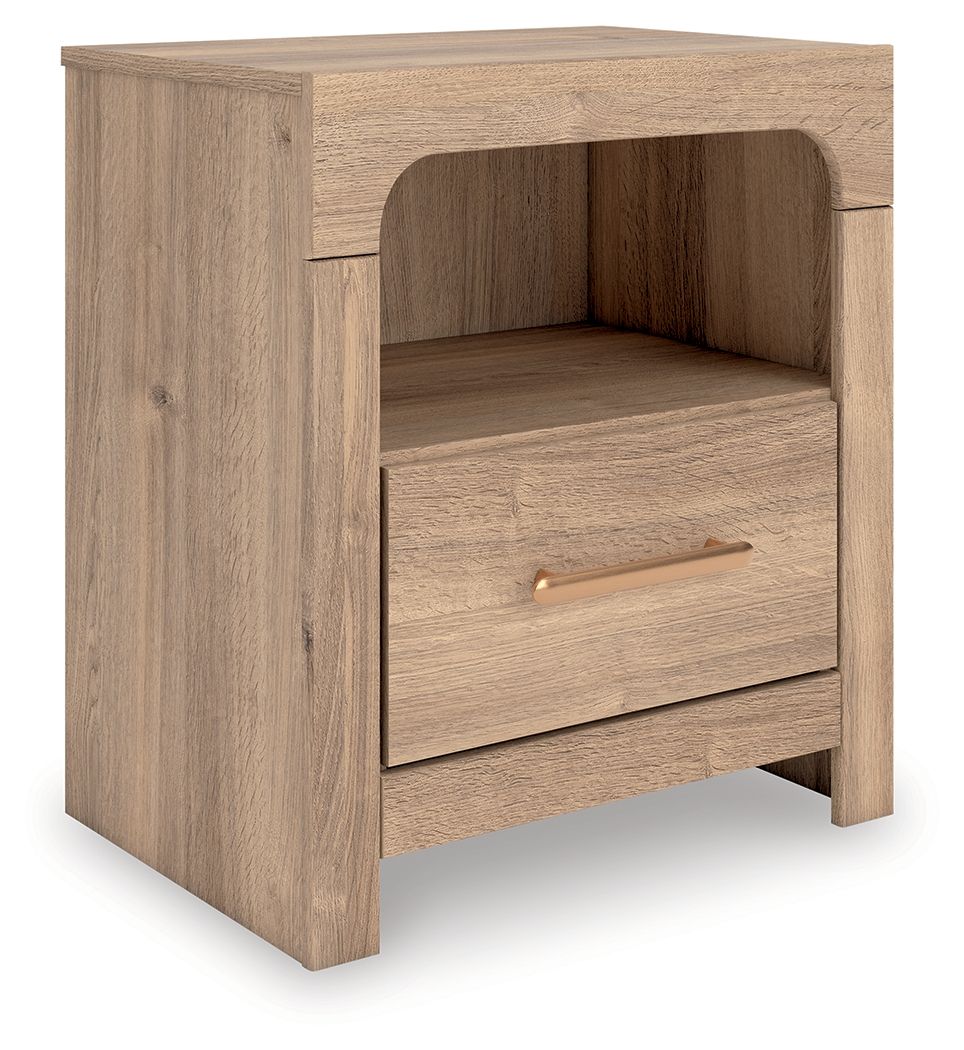 Hollymount - One Drawer Night Stand - Tan
