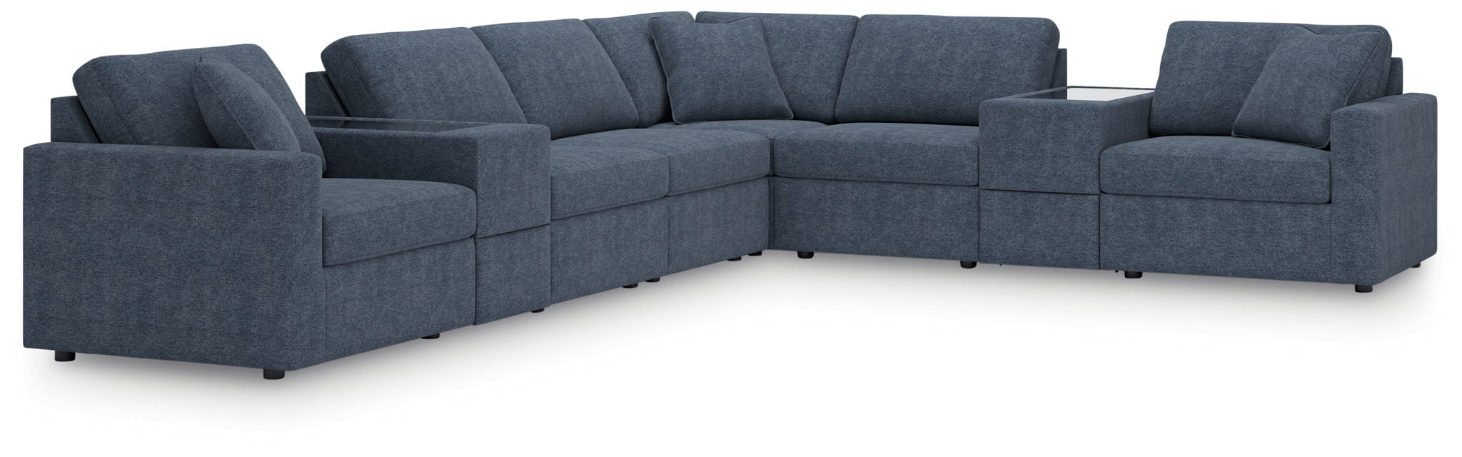 Modmax - 8-Piece Sectional With 2 Storage Consoles - Ink