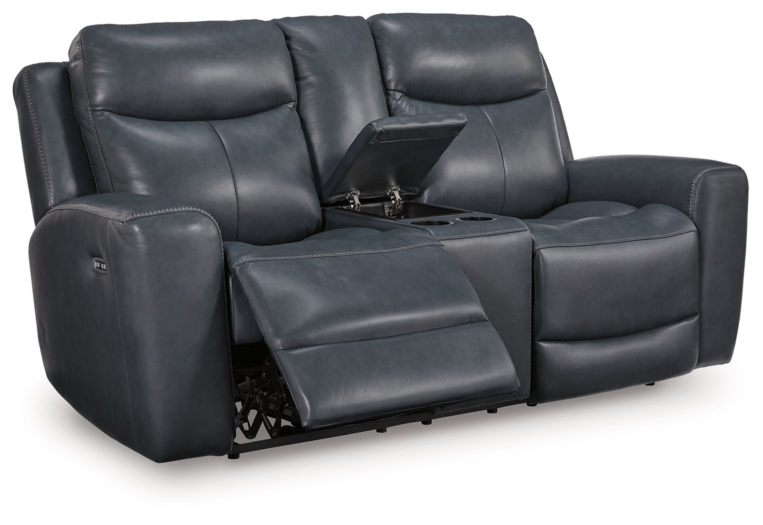 Momentum Moves - Power Reclining Loveseat With Console / Adjustable Headrest - Admiral