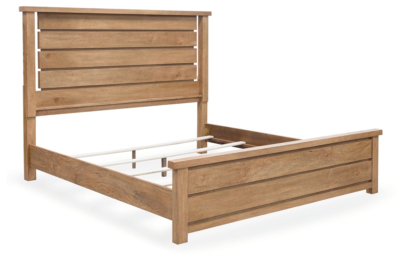 Kristiland - King Panel Bed - Light Brown