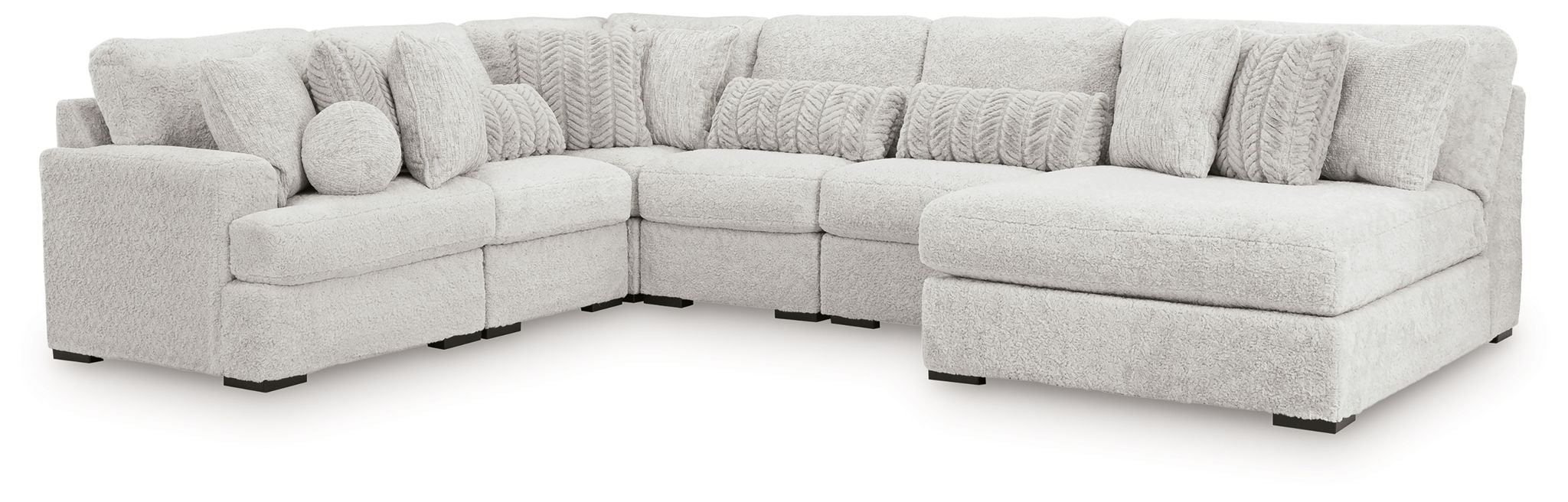 Snodoodle - 6-Piece Sectional With Armless Chaise And LAF Corner Chair - Arctic