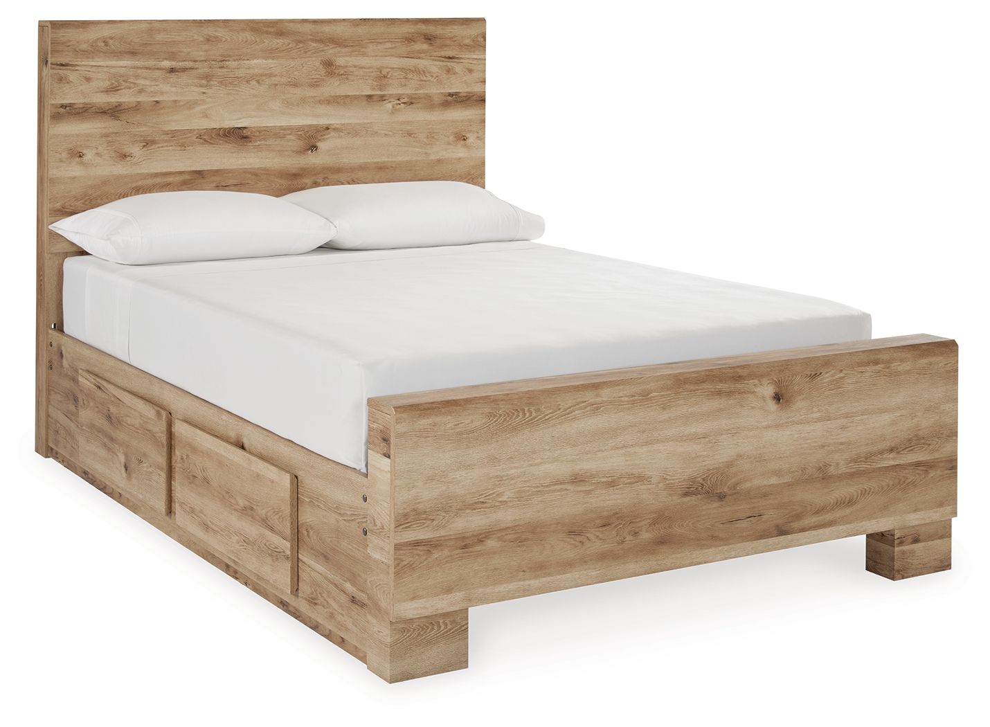 Hyanna - Full Panel Bed With 2 Side Storage - Tan