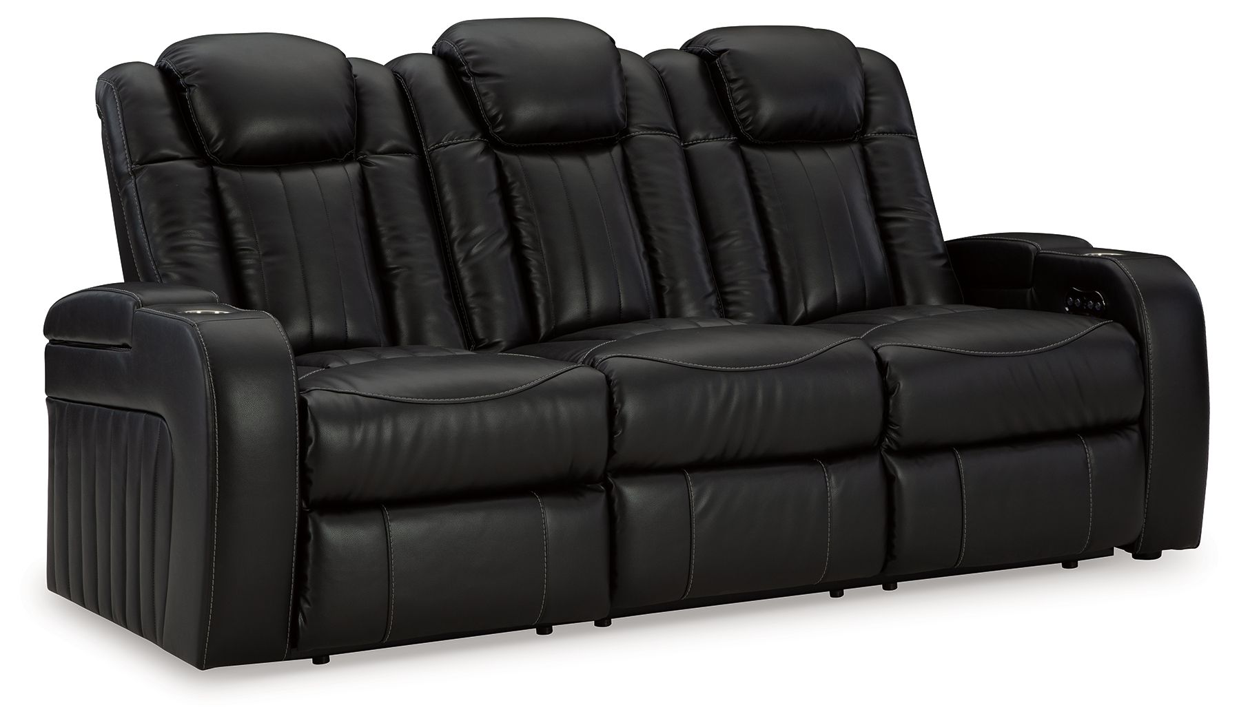 Caveman Den - Power Reclining Sofa With Adj Headrest - Midnight