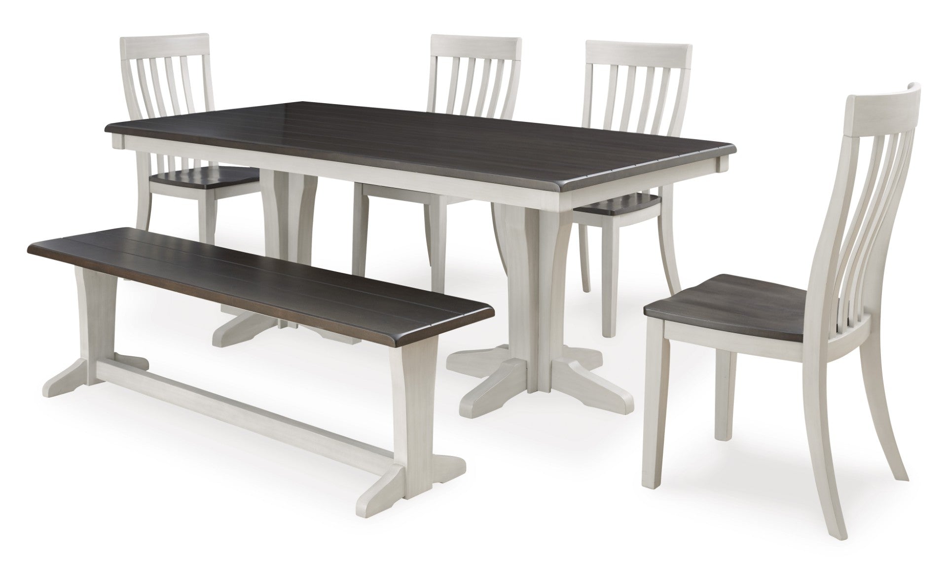 Darborn Dining Table with 4 Dining Chairs and Bench