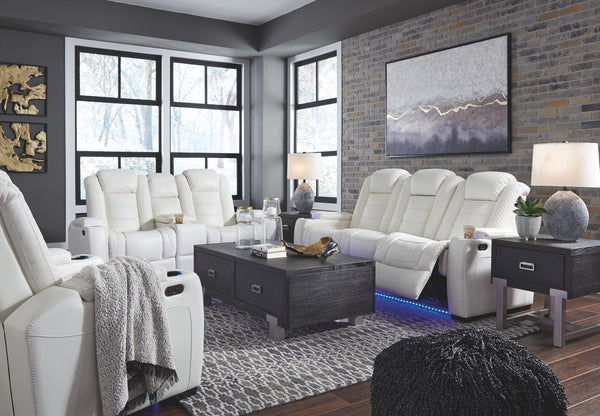 Party Time - Power Sofa & Power Loveseat - White