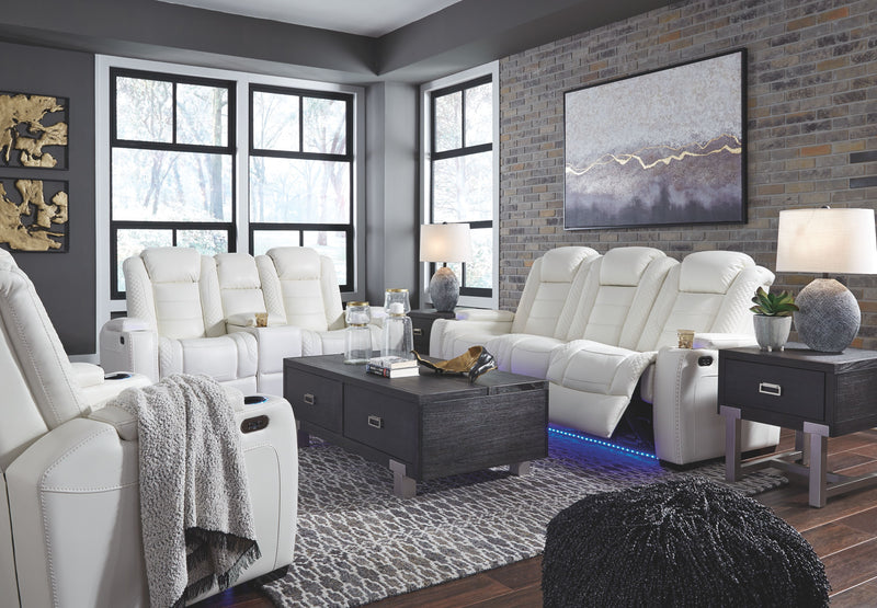 Party Time - Power Reclining Sofa, Power Reclining Loveseat & Power Recliner - White