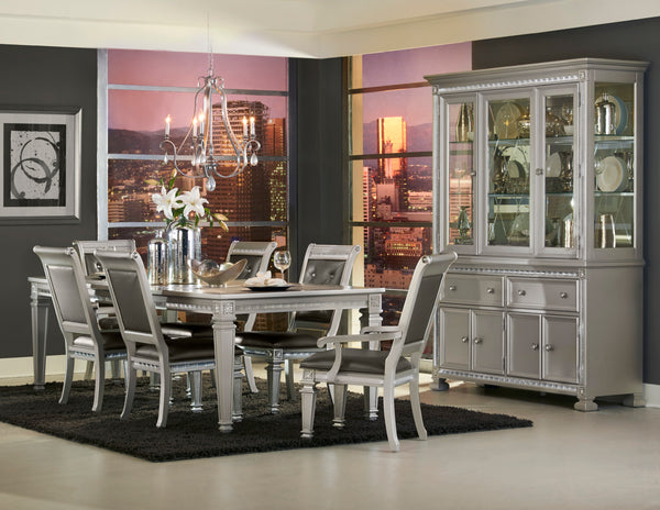 Bevelle - Dining Room Table & 4 Side Chairs - Silver/Gray