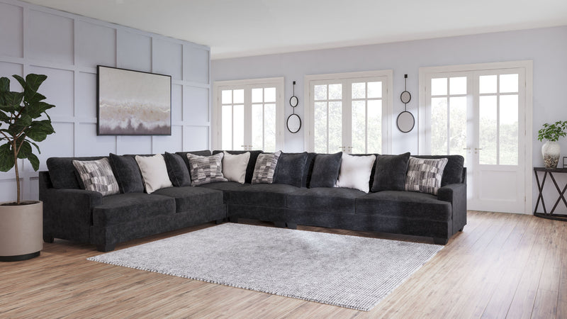 Lavernett - 4-Piece Sectional - Charcoal