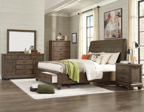 Pinoli Queen Sleigh Bed with Storage