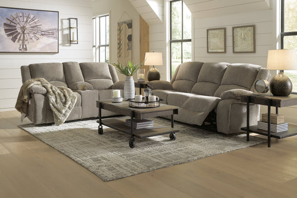 Draycoll - Power Reclining Sofa & Power Reclining Loveseat - Pewter